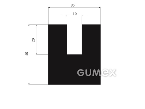 GUMOVÉ PROFILY TVARU "U" - EPDM